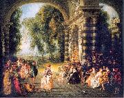 WATTEAU, Antoine The Pleasures of the Ball oil painting on canvas